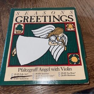 Pfaltzgraff Seasons Greetings  Angel 1989 ANGEL Ceramic Christmas Ornament